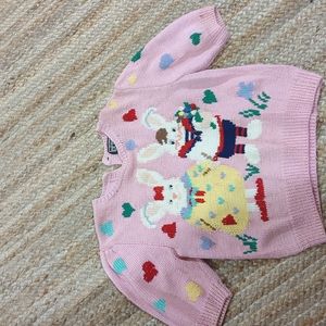 Berek Vintage 80s Pink 1987 Hand Knit Sweater